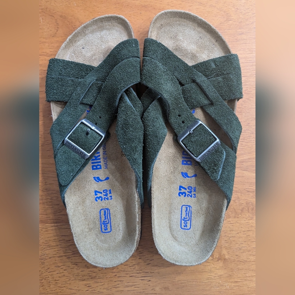 Lugano Dark Green Narrow size 37 Birkenstock